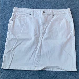 White Jean Skirt